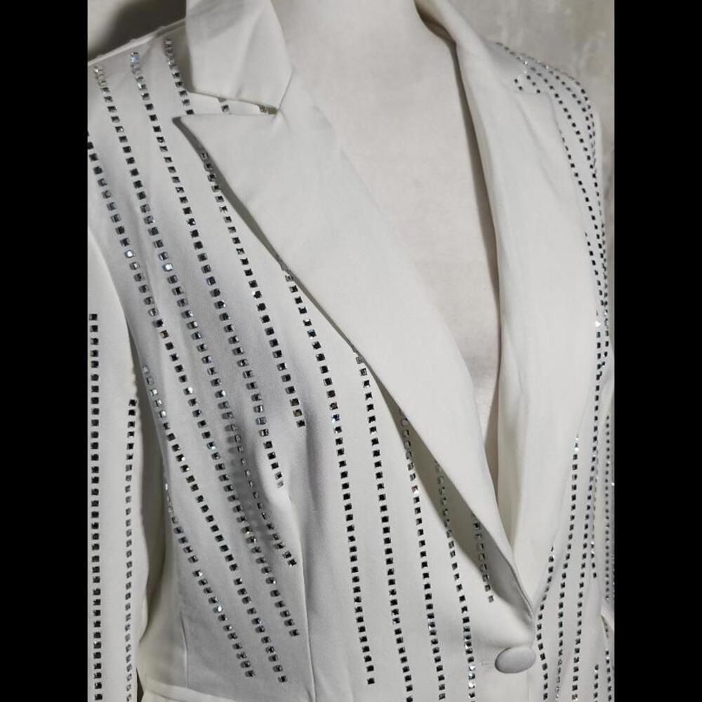 GB11 Oversized Rhinestone embellished Blazer,S - Picture 3 of 3